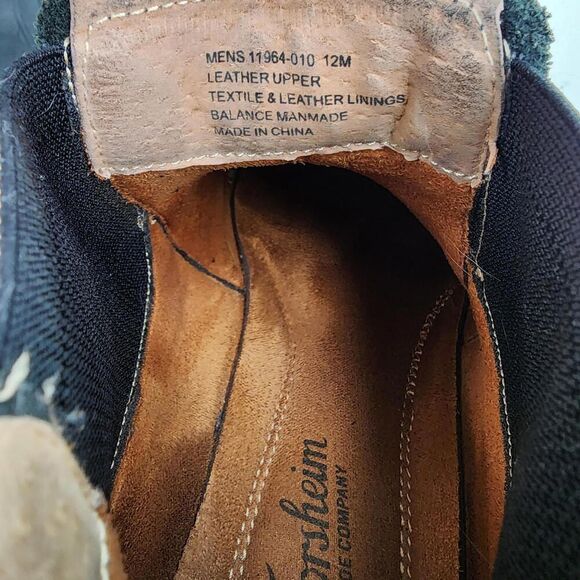 Florsheim Men's Chalet Boot US 12 M Chelsea Pull On Black Leather Plain Toe - Picture 11 of 11